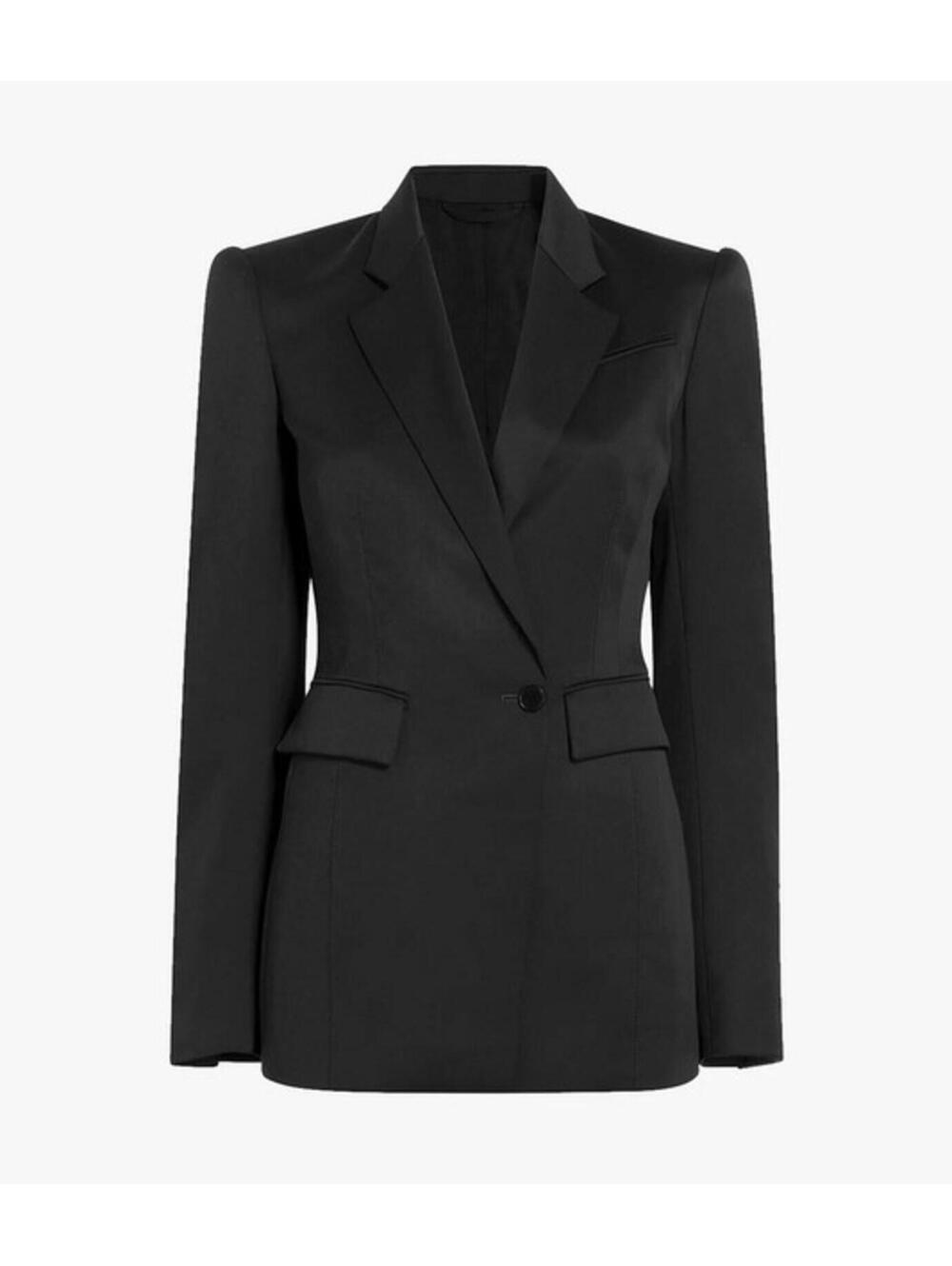 Another Tomorrow Ladies Jacket Wool Blend Black Size 42 EUC